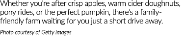 Whether you’re after crisp apples, warm cider doughnuts, pony rides, or the perfect pumpkin, there’s a family friendl...